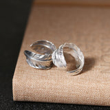 Pure .925 Sterling Silver Feather Viking Wedding Bands - Viking Ring - Viking Wedding Rings
