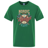 Viking Clothing - Viking Clothes - Viking Shirts - Viking T Shirt - Viking Men's Cotton Linen Short Sleeve Shirt