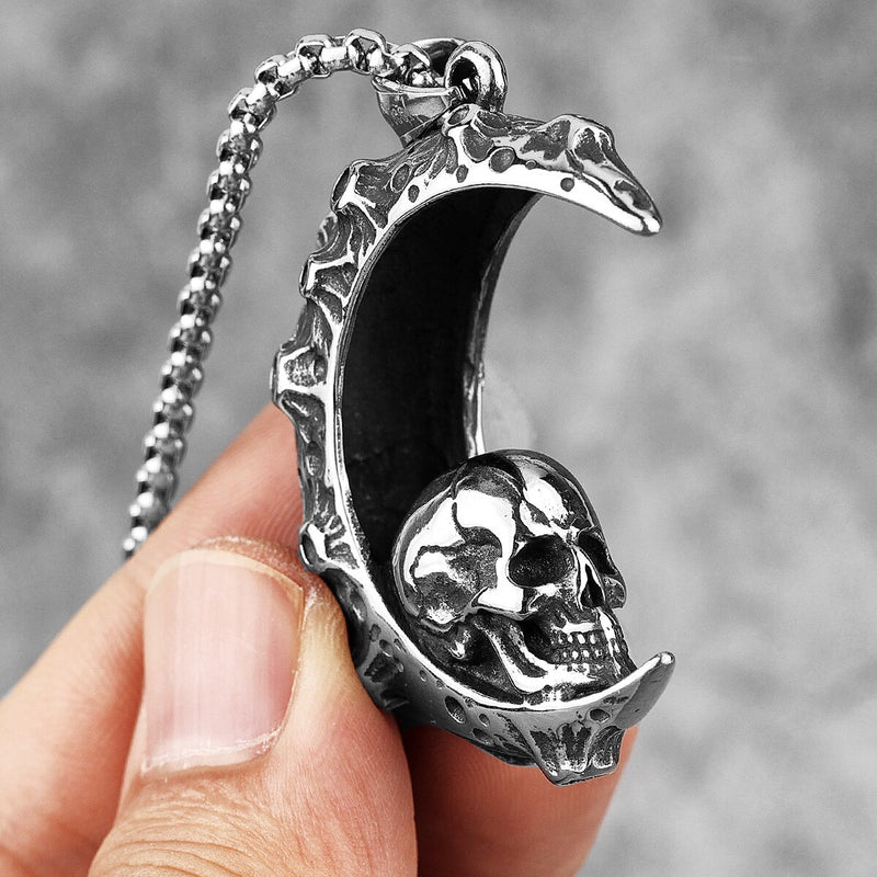 Moon Skull Gothic Necklace