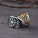 Vegvisir Runic Viking Ring - Norse Ring - Mens Viking Rings - Viking Wedding Rings - Compass Ring