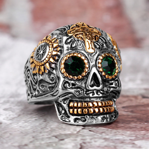 Gothic Cross Skull Ring - Mens Viking Ring - Viking Ring - Viking Jewelry