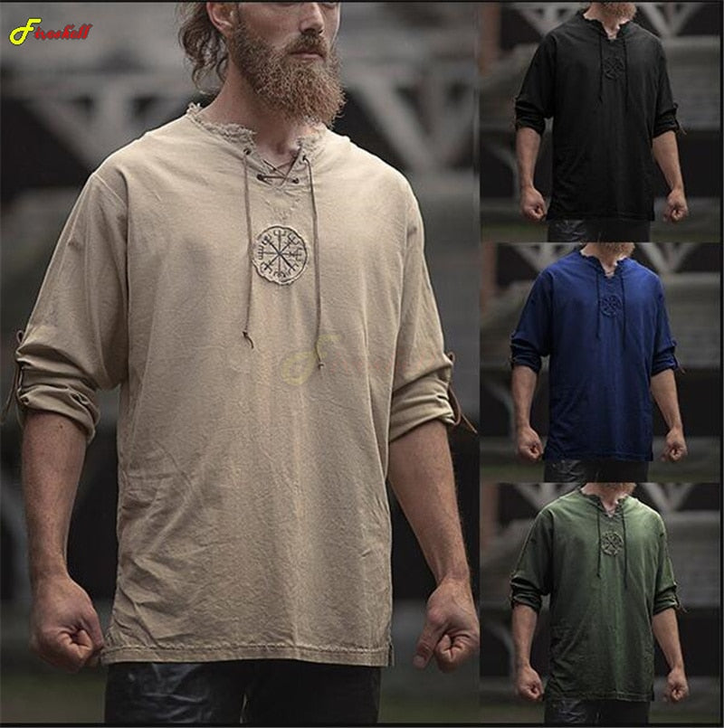 Viking Clothing - Viking Shirt - Viking Tunic - Viking Men's Long Sleeve  Shirt – Relentless Rebels