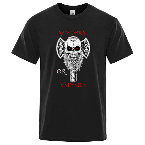 Viking T Shirt - Viking Clothing - Viking Clothes - Viking Shirt - Viking Men's Valhalla Cotton Short Sleeve Shirt