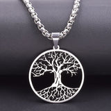 Tree of Life Necklace - Viking Jewelry - Stainless Steel - Viking Necklace