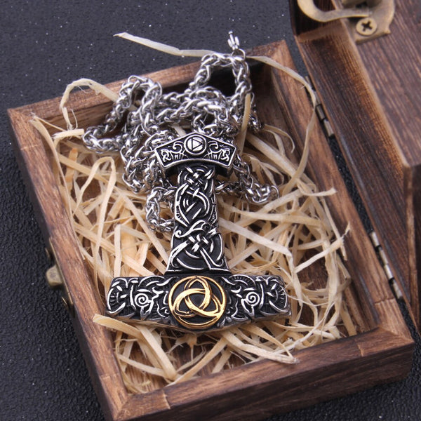 Hammer of Thor Necklace - Mjolnir - Celtic knot Viking Necklace - Viking Jewelry