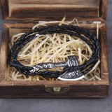 Viking Axe Bracelet - Viking Bracelet - Stainless Steel - Norse Leather Bracelet - Viking Jewelry