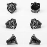 Skull Shield Mens Viking Rings - Viking Wedding Rings - Viking Ring - Viking Jewelry