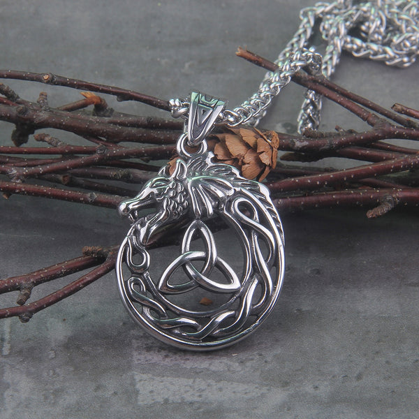 Round Celtic Knot Viking Necklace - Leather Cord Viking Necklace –  Relentless Rebels