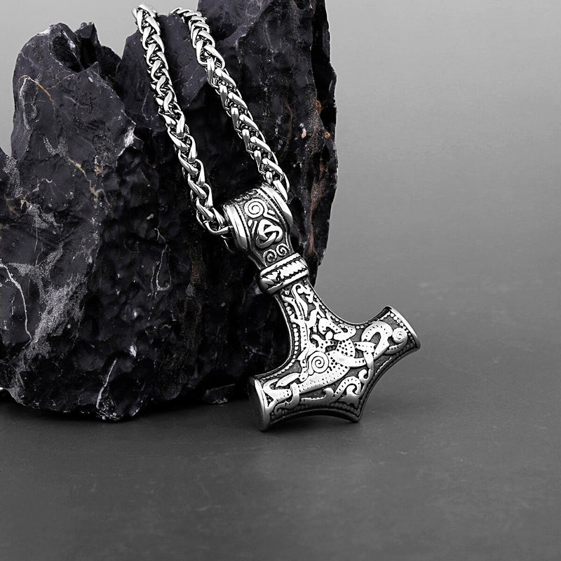 Thors Hammer Necklace - Mjolnir - Celtic Knot Viking Necklace - Viking Jewelry