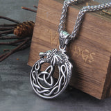 Ouroboros knot Viking Necklace - Stainless Steel - Viking Jewelry - Dragon Necklace  