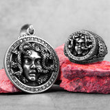 Medusa Head Ring - Ancient Greek Medusa Ring - Stainless Steel 