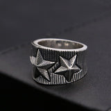 RockStar .925 Pure Sterling Silver Viking Wedding Rings - Mens Viking Rings - Viking Wedding Bands - Viking Ring