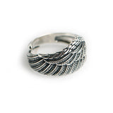Pure .925 Sterling Silver Angel Wing Viking Wedding Bands - Viking Ring -Viking Wedding Rings - Womens Viking Jewelry