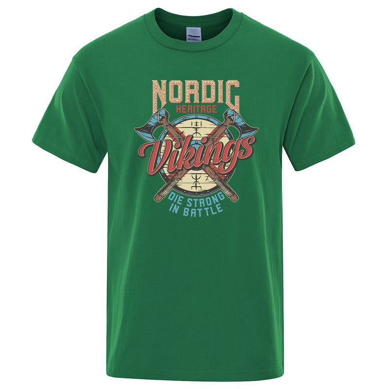Viking Clothing - Viking Clothes - Viking Shirts - Viking T Shirt - Viking Men's Cotton Linen Short Sleeve Shirt