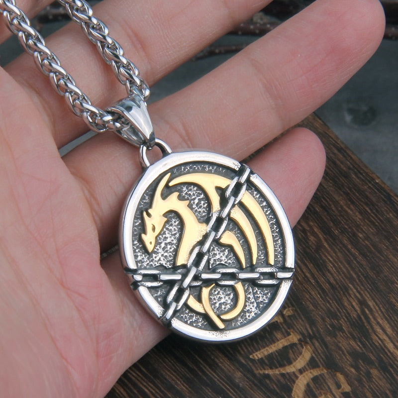 Dragon Amulet Necklace - Viking Necklace - Viking Jewelry