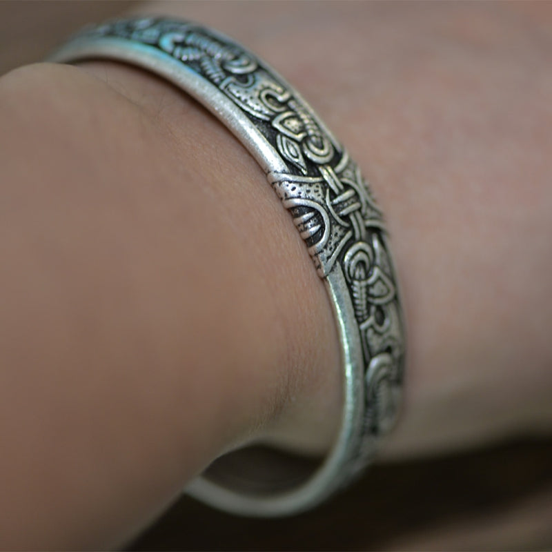 Dragon Viking Arm Ring - Viking Bracelet - Viking Jewelry - Adjustable - Stainless Steel