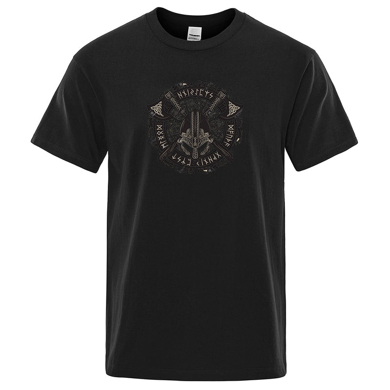 Viking Clothing - Viking T Shirt - Viking Clothes - Viking Shirt - Viking Men's Cotton Linen short Sleeve Shirt