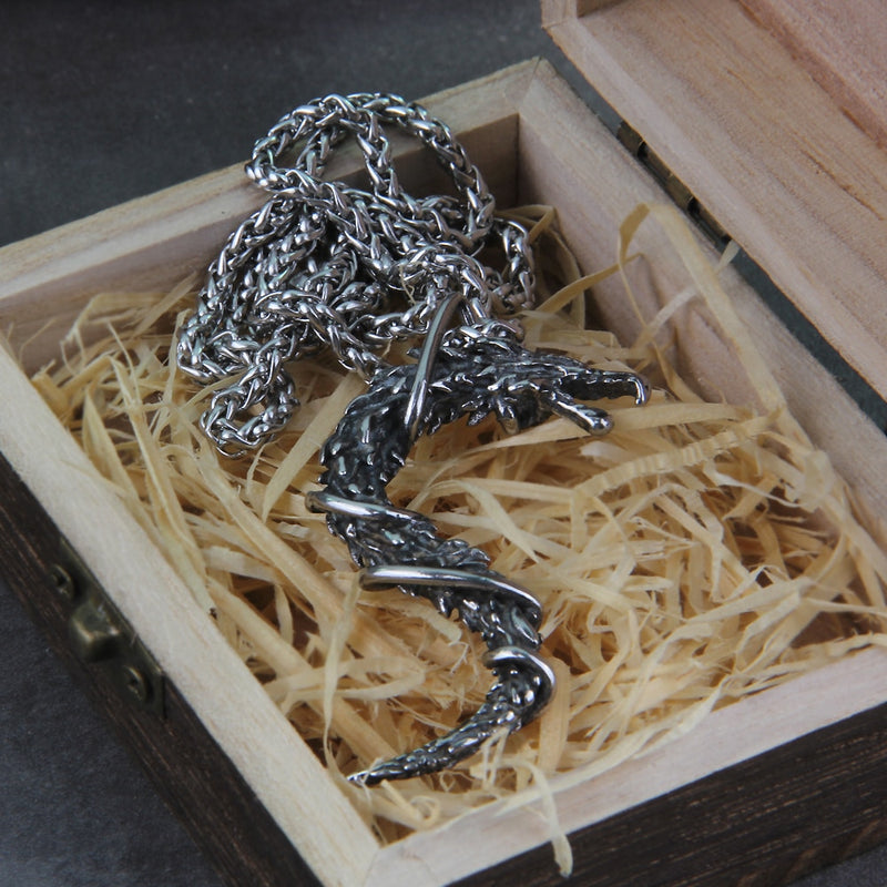 Blazing Dragon Necklace - Viking Necklace - Viking Jewelry
