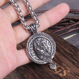 Norse Raven Viking Necklace - Stainless Steel - Odins Raven Necklace - Viking Jewelry - Runic Raven Necklace