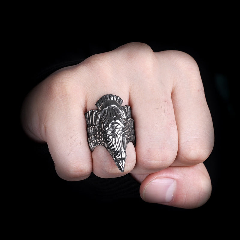Raven Viking Wedding Rings - Mens Viking Rings - Viking Ring - Viking Jewelry
