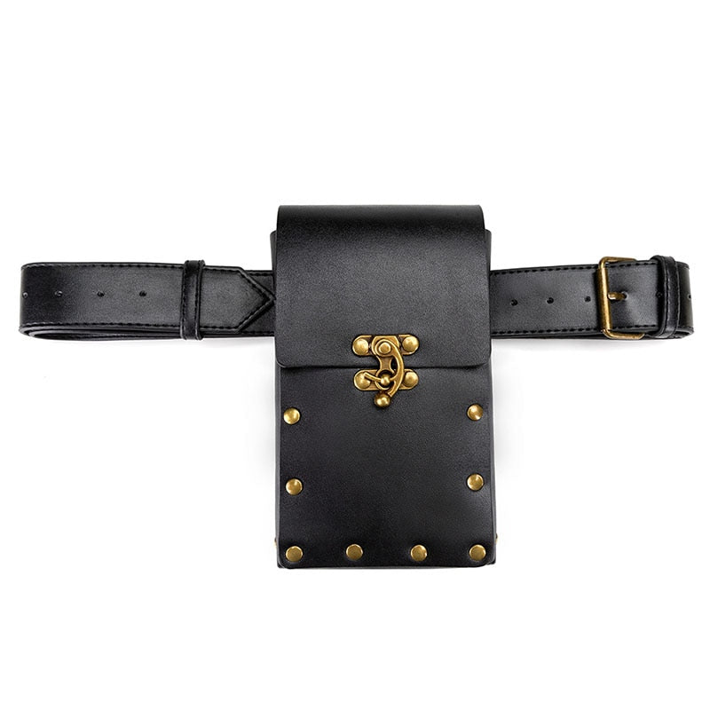 Steampunk Fanny Packs Medieval Pouch Retro Phone Bag Belt Leather Wallet Men Women Viking Costume Accessory Antique For Adult