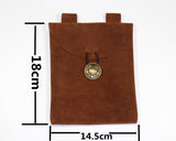 Medieval Suede Pouch Coin Bag Belt Leather Drawstring Wallet Men Women Viking Larp Costume Gear Cosplay Pagan Parts For Adult