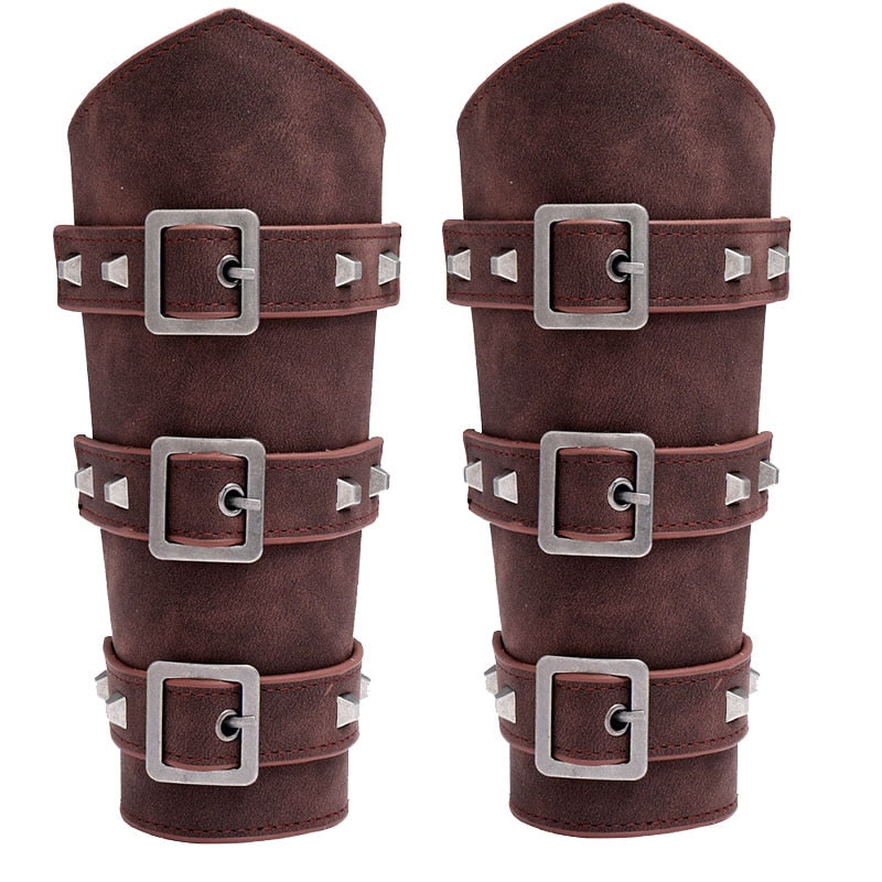 Viking Wristband - Viking Gauntlet - Viking Clothes - Viking Leather Armor - Viking Leather Bracer