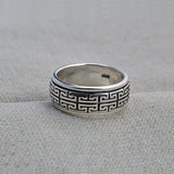 Geometric design viking wedding rings - viking wedding bands - mens viking rings