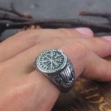 vegvisir viking ring - viking rings - mens viking rings - viking ring - viking jewelry - stainless steel