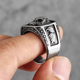 Raven Skull Mens Viking Rings - Viking Ring - Viking Wedding Rings - Viking Jewelry