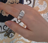 Pure .925 Sterling Silver Viking Wedding Rings - Viking Ring - Viking Wedding Bands - Adjustable