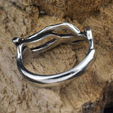 Branch Design Pure .925 Sterling Silver Viking Wedding Rings - Viking Wedding Bands - Viking Ring 