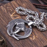 Norse Raven Viking Necklace - Viking Jewelry - Stainless Steel - Odins Raven Necklace
