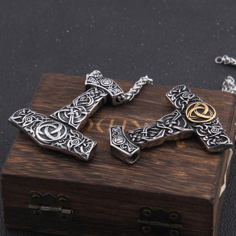Hammer of Thor Necklace - Mjolnir - Celtic knot Viking Necklace - Viking Jewelry