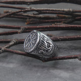 vegvisir viking ring - viking rings - mens viking rings - viking ring - viking jewelry - stainless steel