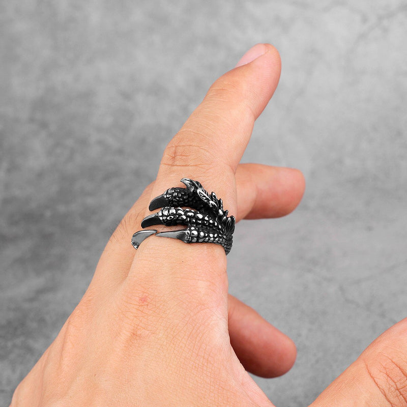 Men Stainless Steel Claw Ring Vintage Open Cool Wild Dragon Claw Rings  Gothic Punk Biker From 4,78 € | DHgate
