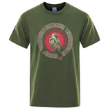 Viking Shirts - Viking Clothing - Viking Clothes - Viking T Shirt - Viking Men's Cotton Linen Short Sleeve Shirt
