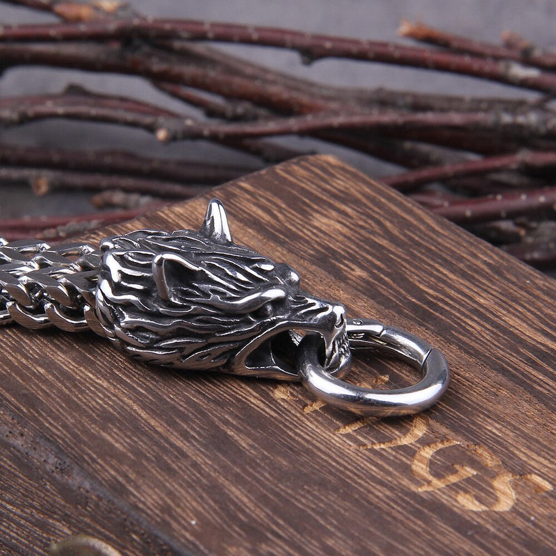 Wolfs Bite Viking Bracelet - Viking Jewelry - Stainless Steel - Fenrir Bracelet - Norse Bracelet 