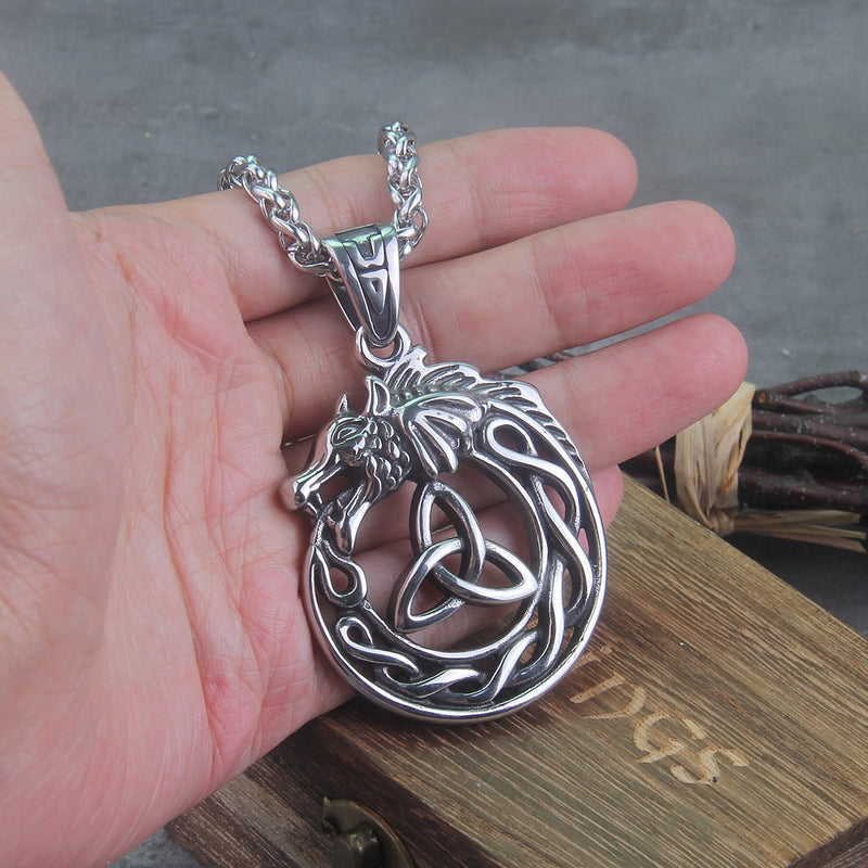 Ouroboros knot Viking Necklace - Stainless Steel - Viking Jewelry - Dragon Necklace  