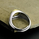 Pure .925 Sterling Silver Eye Of Providence Viking Wedding Bands - Viking Wedding Rings - Viking Ring - Mens Viking Rings