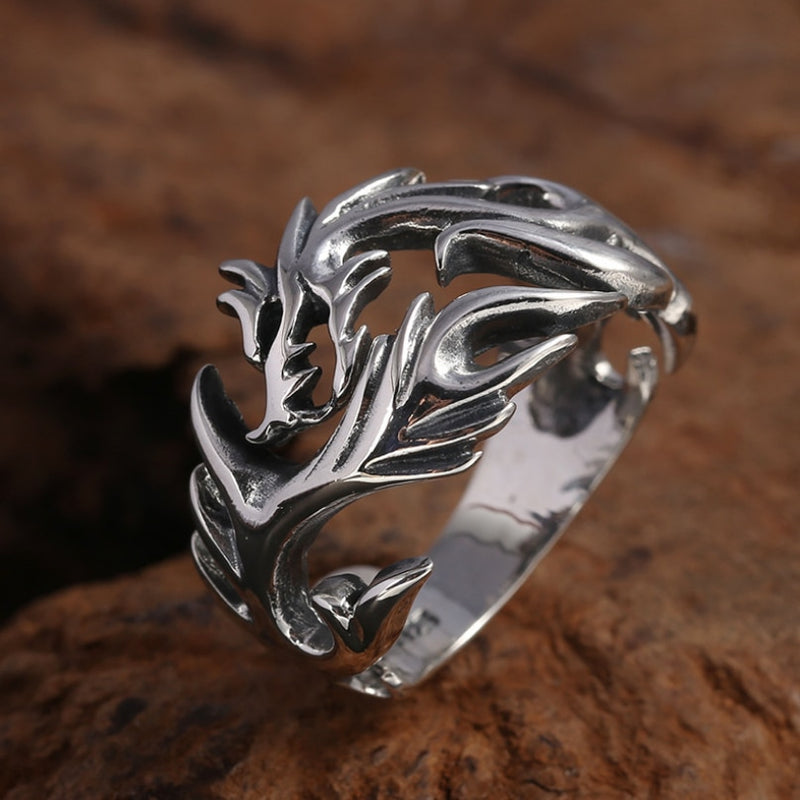 Silver adjustable dragon ring 990 - Artisan d'Asie