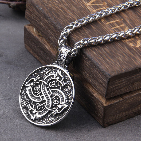 Dragon Viking Necklace - Stainless Steel - Norse Necklace - Viking Jewelry