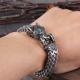 Ouroboros Viking Bracelet - Norse Jewelry - Stainless Steel - Dragon Bracelet