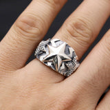 RockStar Sterling Silver Viking Wedding Rings - Mens Viking Rings - Viking Wedding Bands - Viking Ring