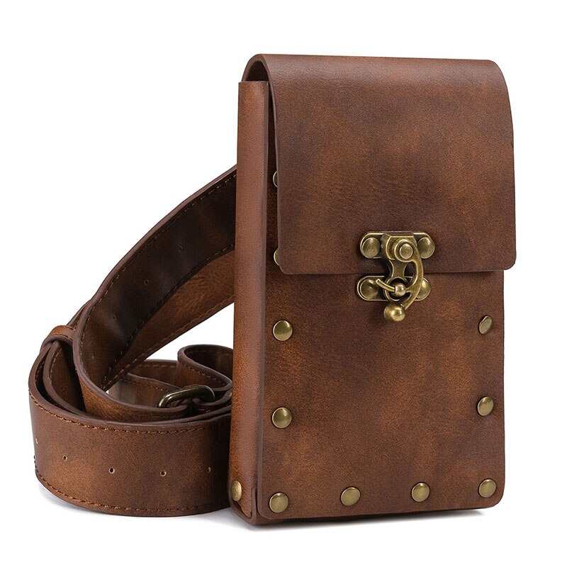 Medieval Pouch Bag Viking Belt Leather Wallet Men Women Steampunk Knight Pirate Costume Antique Gear Accessory Cosplay For Adult