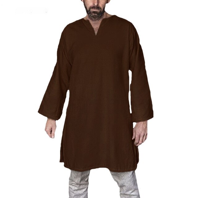 Viking Clothing - Viking Shirt - Viking Tunic -  Viking Clothes - Viking Men's Fashion Shirt Long Sleeve
