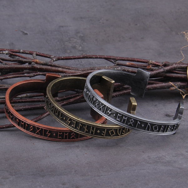Runic Viking Bracelet - Viking Jewelry - Stainless Steel - Rune Viking Bracelet - Viking Arm Ring