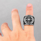 Compass Mens Viking Rings - Viking Wedding Rings - Viking Ring - Viking Jwelry
