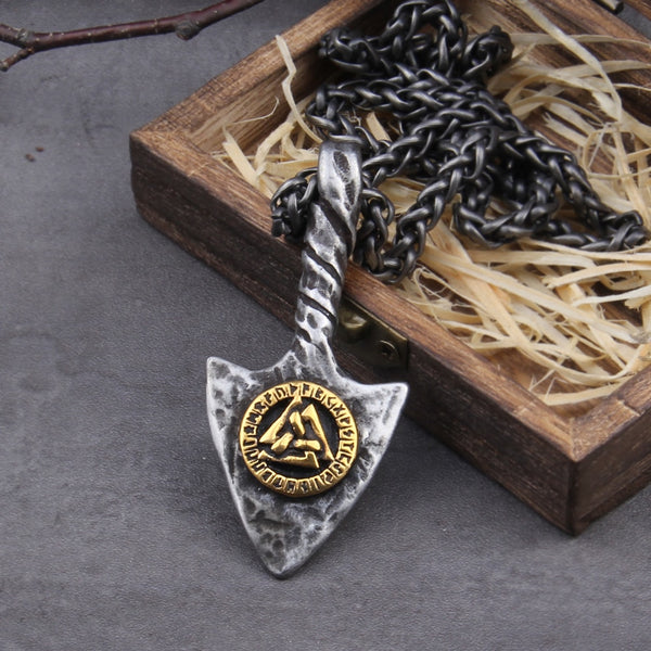 Valknut Viking Necklace - Viking Necklace - Rune Pendant Necklace - Mens Viking Necklace