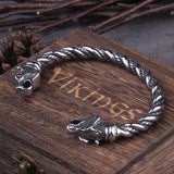 Norse Bear Viking Bracelet - Viking Jewelry - Viking Arm Ring - Stainless Steel Bear Bracelet